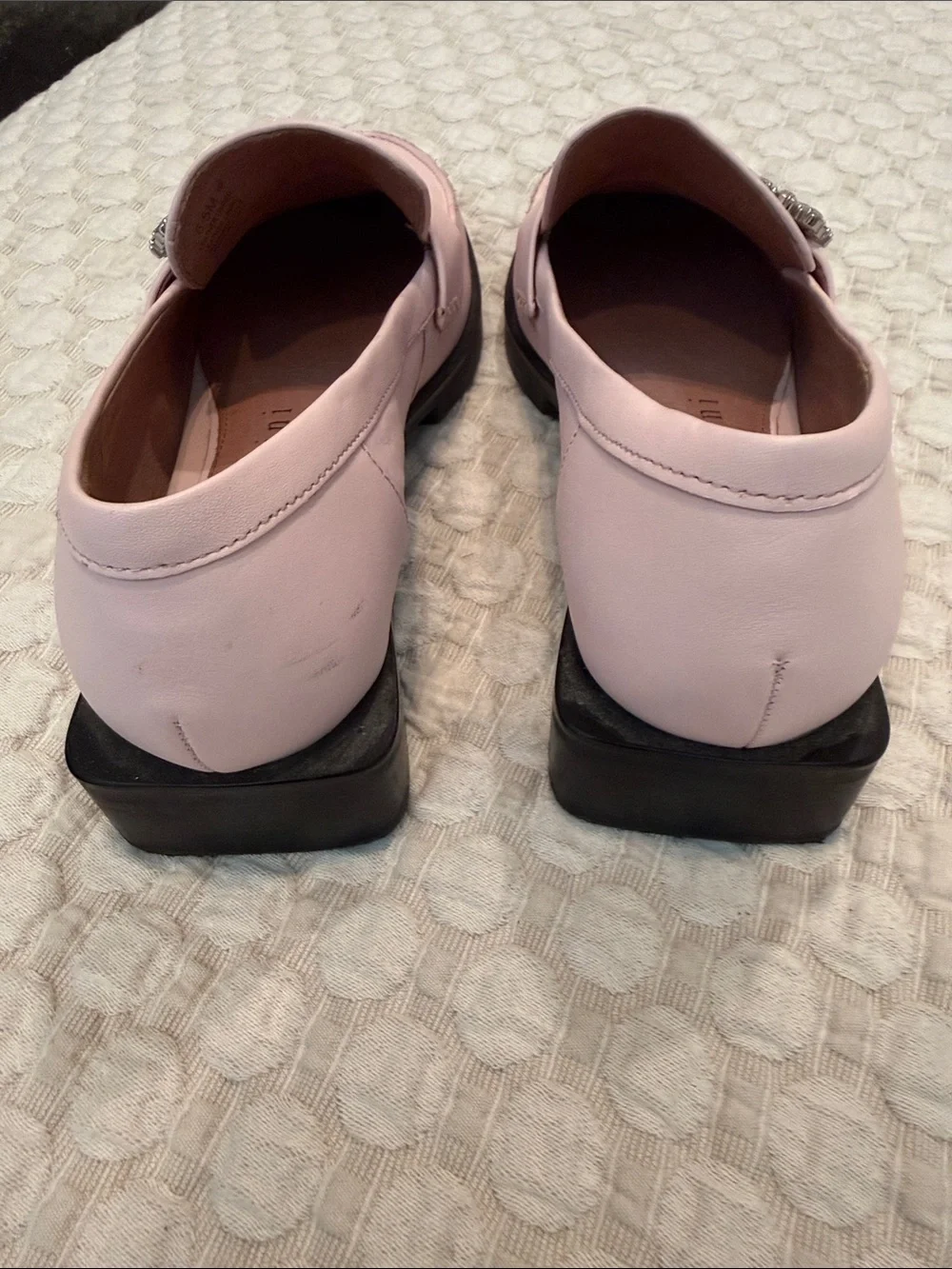 Gianni Bini Blush Pink Crystal-Embellished Loafers
